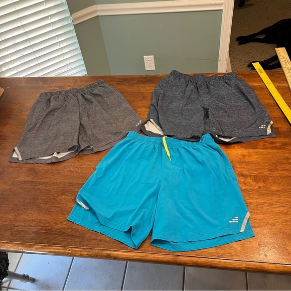 Set of 3 Men's BCG Blue and Gray Athletic Running Shorts size medium - Picture 1 of 14